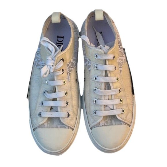 Dior B23 Low White Cream Oblique Size EU 44 Men’s 11 US Made In Italy - Picture 1 of 16